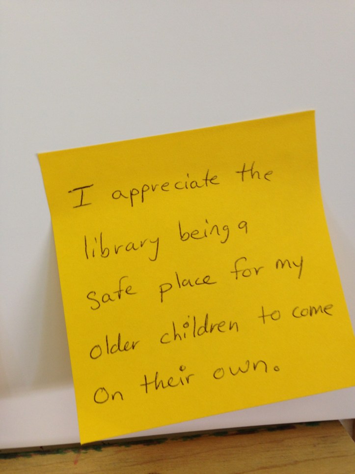 In the afternoon, I helped lead a focus group with two of my coworkers.  We spoke to parents of younger children about the ideas that they wanted to see happen on The 2nd Floor of the Downtown Chattanooga Public Library