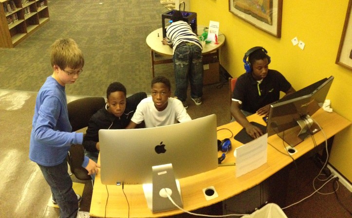 Making music while the 3D printer hums in the background.