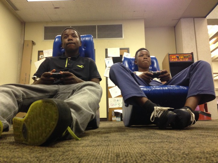 Playing NBA Live in the 2nd Floor Arcade 